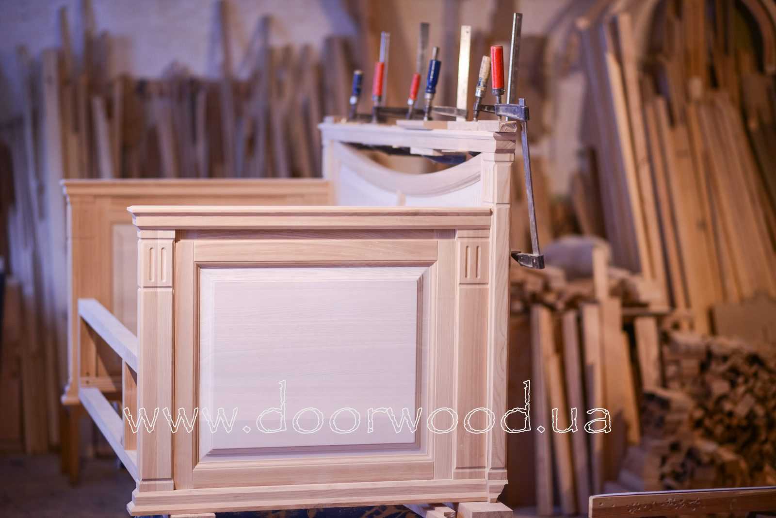 carpentry, wood furniture, cot made of wood.doorwood