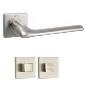 Ручка дверная Convex 1485 (матовый никель) + WC накладка