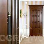 Филенчатая деревянная межкомнатная дверь из массива