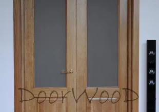 Двері з дуба київ двостулкові дубові двері скло сатин