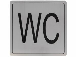 Amig Інформаційна табличка "WC" мод.108 - 140х140 мм нердавіюча сталь