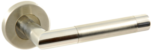 SIBA ECO Ручка дверна PARIS з нержавіючої сталі на розетці SSR01 мат.нікель - хром (22 07)