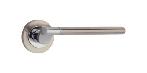 SIBA ECO Ручка дверна TRUVA на розетці А01 мат.нікель - хром (22 07)