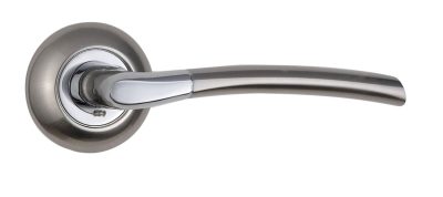 SIBA Ручка дверна LUCCA на розетці R02 мат.нікель - хром (22 07)