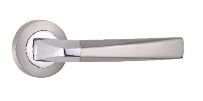 SIBA Ручка дверна PADOVA на розетці R01 мат.нікель - хром (22 07)