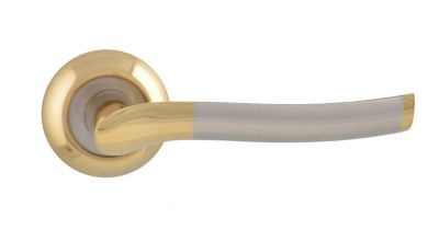 SIBA Ручка дверна VERONA на розетці R02 мат.нікель - темн.золото (22 90)