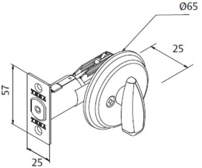 tesa zasuvka deadlock 514 do 47 mm matova latun q.1 1