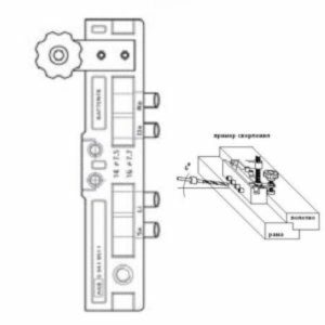 AGB Шаблон-кондуктор для вкрутних завіс 3D Ø14-16