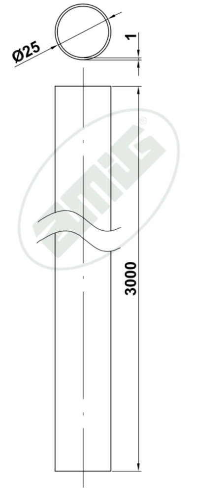 amig trubi z nerzhavijuchoi stali 25 x 1 mm dlya wc paneley 3000 mm 1