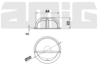 amig upor dverniy mod.400 50x22 mm samokleyka korichneviy 1