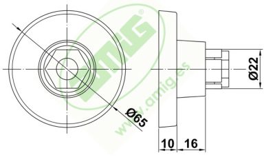 amig upor flanec dlya trubi 65 x 26 mm mod. 114 1