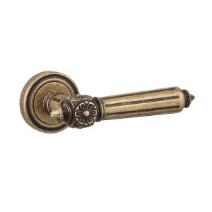 SIBA Ручка дверна RIMINI на розетці R06 бронза антична матова (82 82)