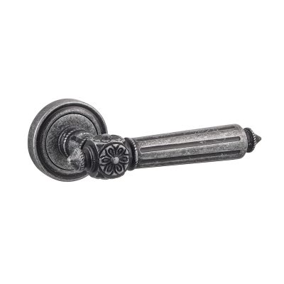 SIBA Ручка дверна RIMINI на розетці R06 срібло античне матове (84 84)