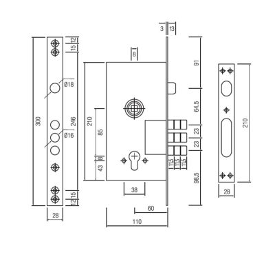 siba zamok osnovniy dlya metalevih dverey 10252r 8560 mm 1