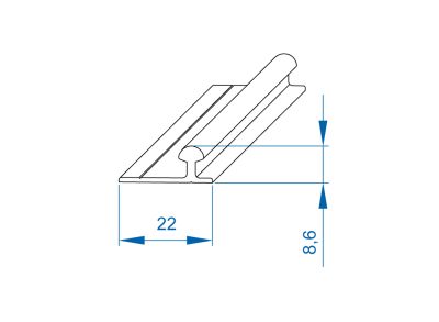 valcomp ares2 aljuminiieviy napravlyajuchiy profil 2000 mm 1