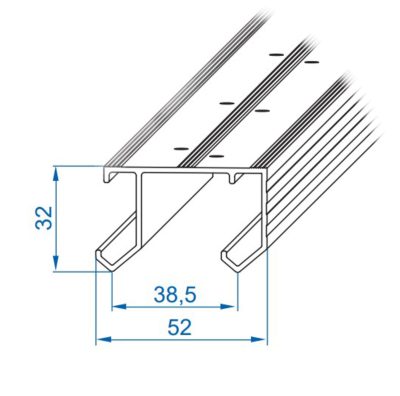 valcomp horus aljuminiieviy napravlyajuchiy profil 2400 mm 1