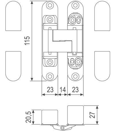 agb eclipse 3.2 115x23 mm zavisa prihovana bez kovpachkiv chorna 3