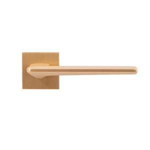 Дверна ручка на розеті RDA Forme Q золото матове брашироване R ф/з (розетта 6мм)