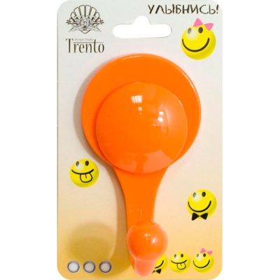Гачок одинарний пластик помаранчевий Trento W5562-O