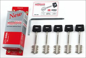 CISA Комплект ключей для перекодировки замка (ш.44 мм)
