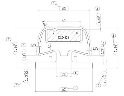 Comeo Porte ущільнювач 0880 термоеластопластів 11*2100 мм чорний з магнітом (без скотча)