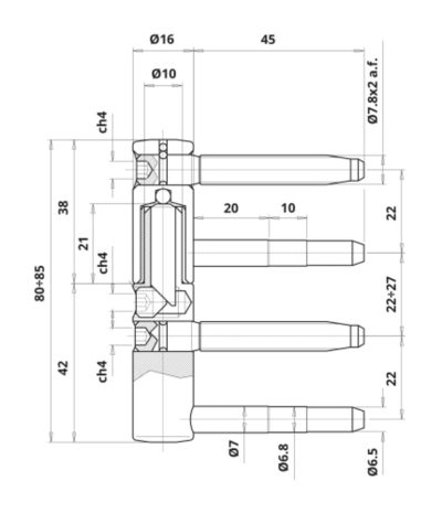 завіса Otlav CF495160H502-CG495160H502 оцинкована