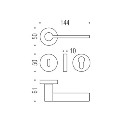 Ручка Colombo Tool MD11RSB хром ф / з