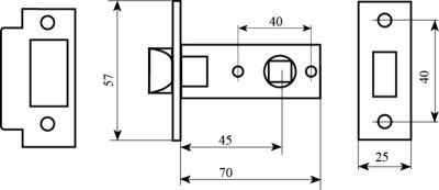 Засувка 256 CP 6-45 хром RDA