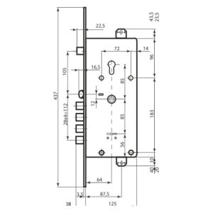 Замок Comit CM-21437 (двухсистемный)