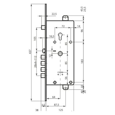 Замок Comit CM-21437 (двухсистемный)