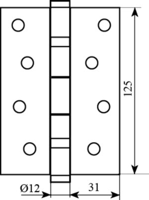 Завiса 125 * 3 (2 підшип