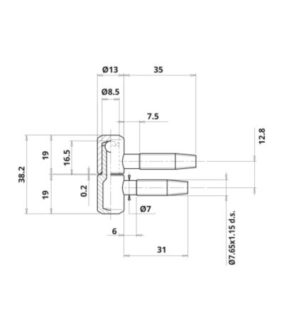 завіса Otlav CF030130O006-CG030130O004 латуньов.