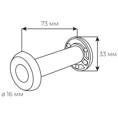 Глазок Securemme 60/110mm 016DXCS60XX круглый мат хром