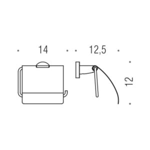 Colombo B2791 Basic Паперотримач з кришкою хром