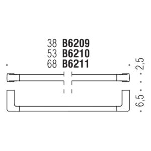 Colombo B6210 LuluТримач рушників 53 см хром