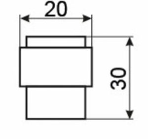 Стопор RDA 113 квадратний нерж