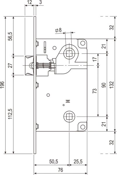 AGB Art. B010135022 Механізм вж совм. ант бронза