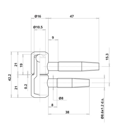 завіса Otlav CF030160H149-CG030160H159 біхромат