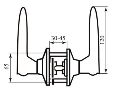 Ручка замок RDA 891 ант. латунь