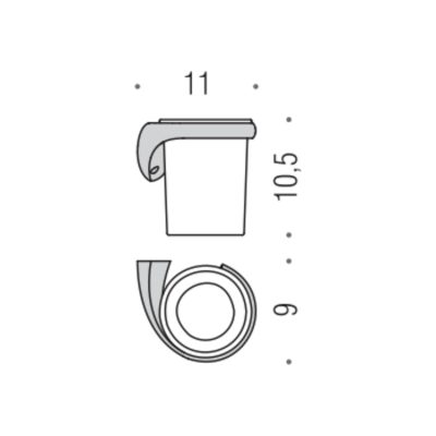 Склянка права хром Colombo B2402DX Link