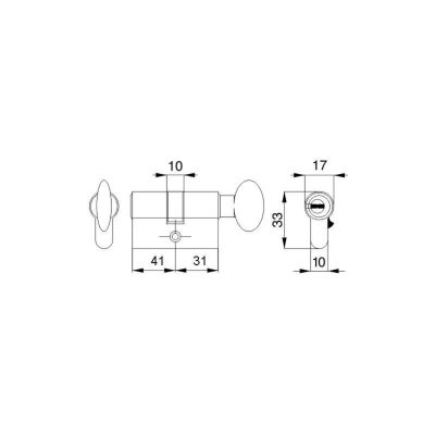 tsylindr mgserrature 3141 72mm klkl latun 5 kliuchey 3