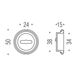 Вставка під сув.кл. Blindate PB07 пластик чорн.