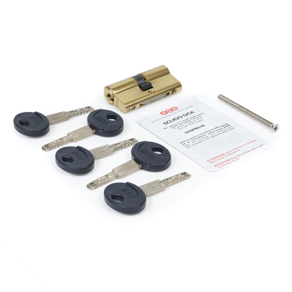 AGB Циліндр DСK 65 мм кл-кл. 30х35 латунь полірована 1 AGB Циліндр DСK 65 мм кл-кл. 30х35 латунь полірована