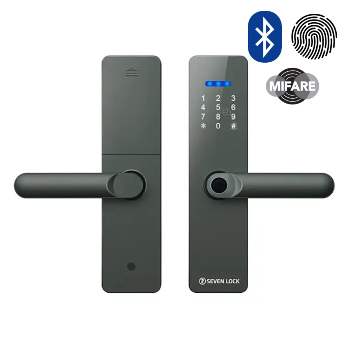 Розумний замок SEVEN LOCK SL-7740BF СІРИЙ (Врізна частина 5050) 1 Розумний замок SEVEN LOCK SL-7740BF СІРИЙ (Врізна частина 5050)