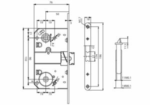 SIBA Механізм WC 10590/P (Mediana) полірована латунь PB без відповідної планки