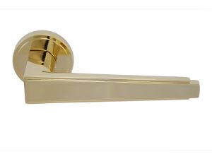 SIBA Ручка дверна LUNA на розетці R08 золото PVD (03 03)