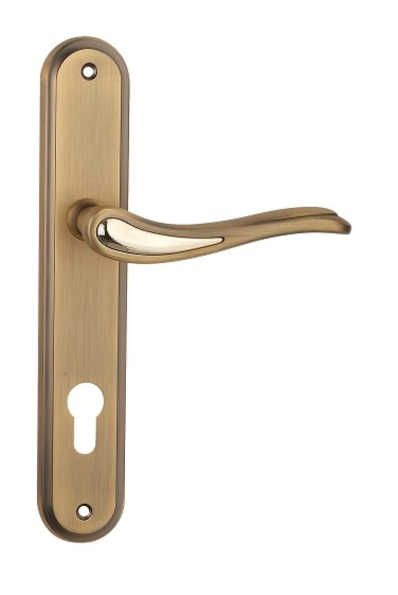 SIBA Ручка дверна MODENA на планці PZ - 85 мм мат.кава - темне золото (85 90) 1 SIBA Ручка дверна MODENA на планці PZ - 85 мм мат.кава - темне золото (85 90)