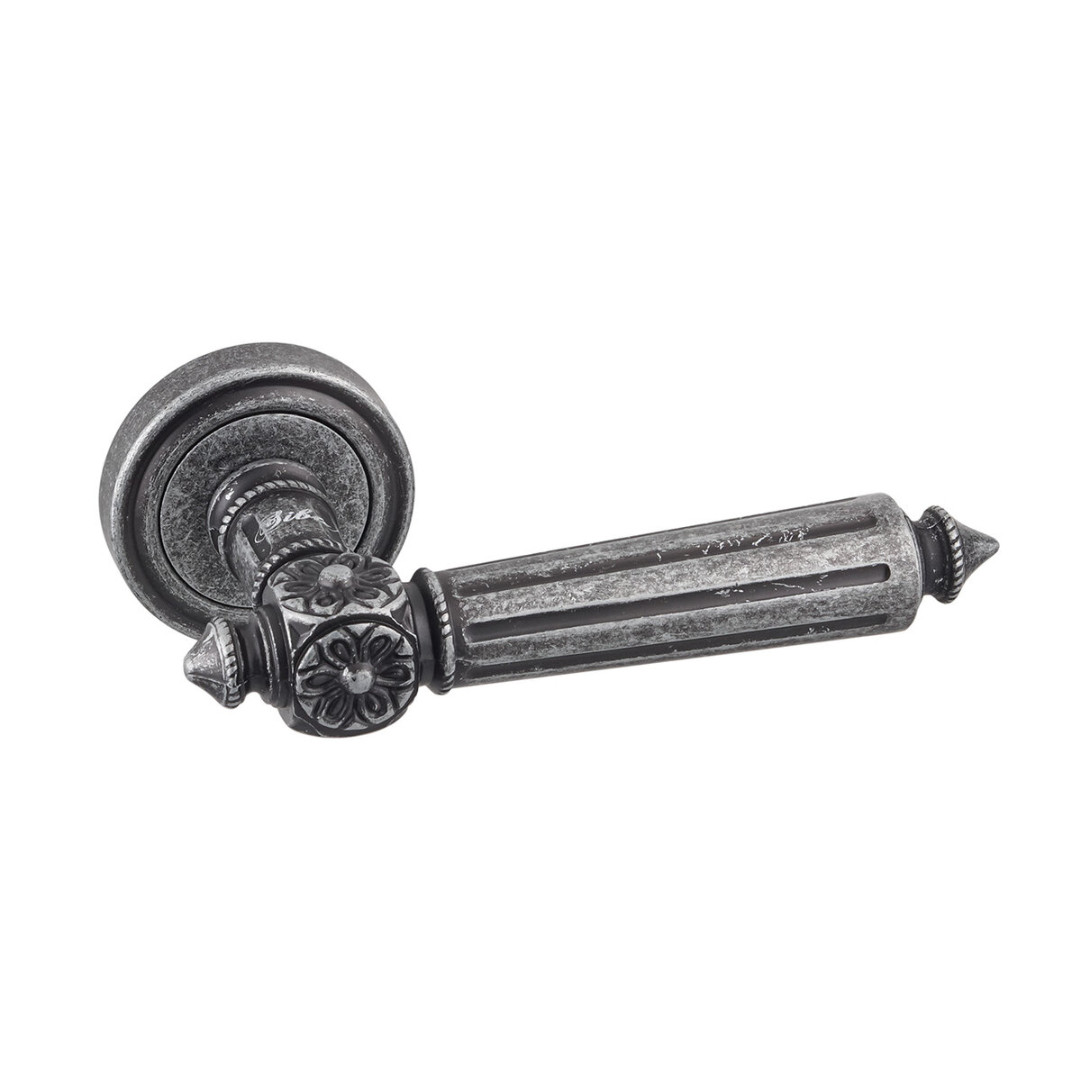 SIBA Ручка дверна RIMINI на розетці R06 срібло античне матове (84 84) 2 SIBA Ручка дверна RIMINI на розетці R06 срібло античне матове (84 84) - Зображення 2