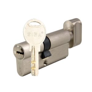 SIBA Циліндр 70 мм (35x35T) кл-пов 5 кл. матовий нікель 12170/BТSZ ZAMAK (10)