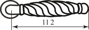 Ручка дверна IBFM 435/TX чорний лак R ф/з
